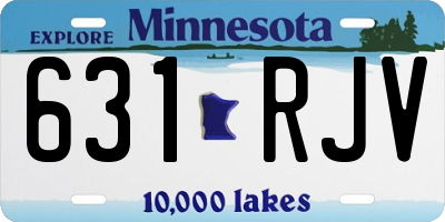 MN license plate 631RJV