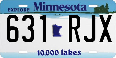MN license plate 631RJX