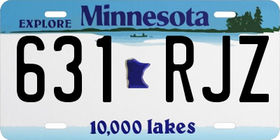 MN license plate 631RJZ