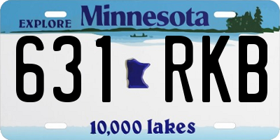 MN license plate 631RKB