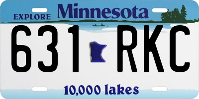 MN license plate 631RKC
