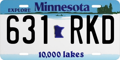 MN license plate 631RKD