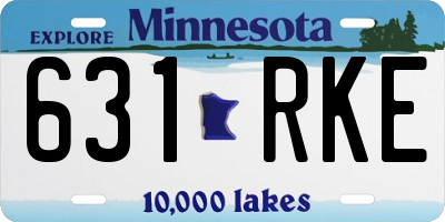 MN license plate 631RKE