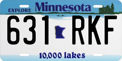 MN license plate 631RKF