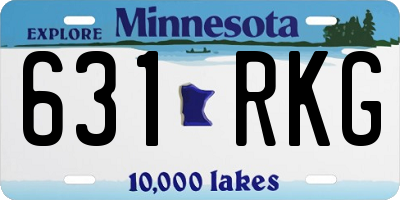 MN license plate 631RKG