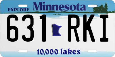 MN license plate 631RKI