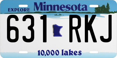 MN license plate 631RKJ