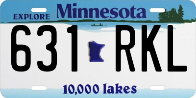 MN license plate 631RKL