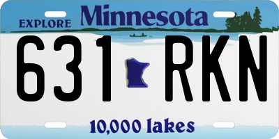 MN license plate 631RKN