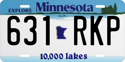 MN license plate 631RKP