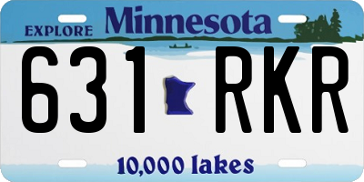 MN license plate 631RKR