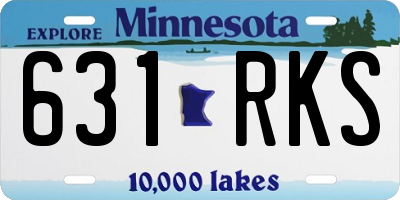 MN license plate 631RKS
