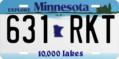 MN license plate 631RKT