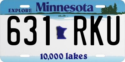 MN license plate 631RKU