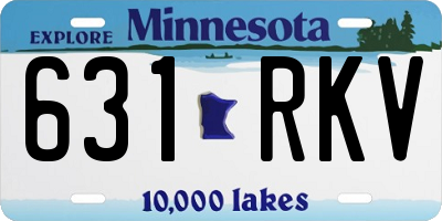 MN license plate 631RKV