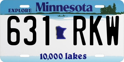 MN license plate 631RKW
