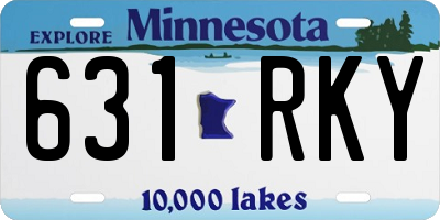 MN license plate 631RKY