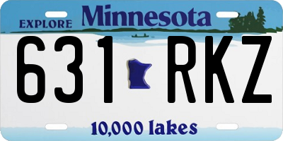 MN license plate 631RKZ