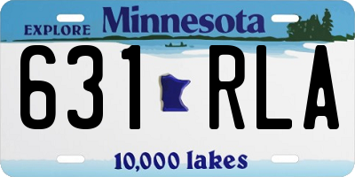 MN license plate 631RLA