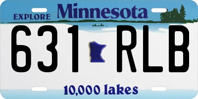MN license plate 631RLB