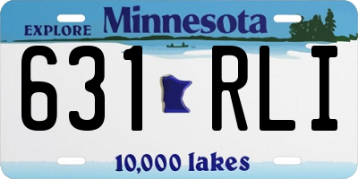 MN license plate 631RLI