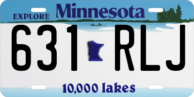 MN license plate 631RLJ