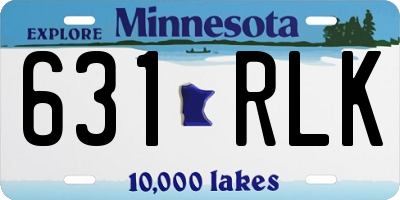 MN license plate 631RLK