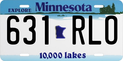 MN license plate 631RLO