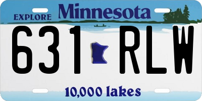 MN license plate 631RLW