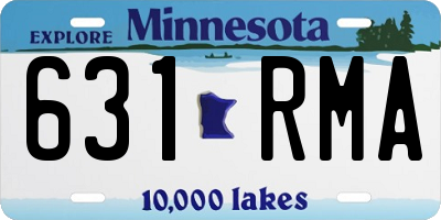 MN license plate 631RMA