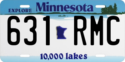 MN license plate 631RMC