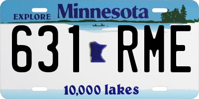 MN license plate 631RME