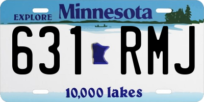 MN license plate 631RMJ
