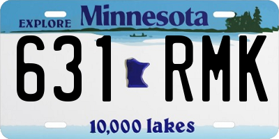 MN license plate 631RMK
