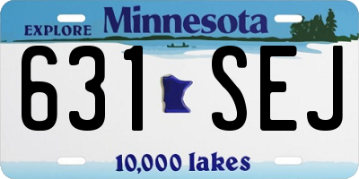 MN license plate 631SEJ