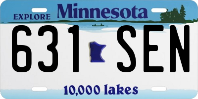 MN license plate 631SEN