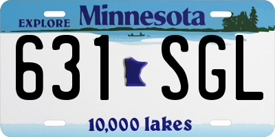 MN license plate 631SGL