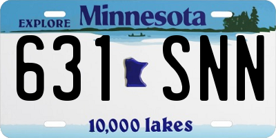 MN license plate 631SNN