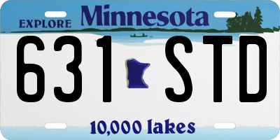 MN license plate 631STD
