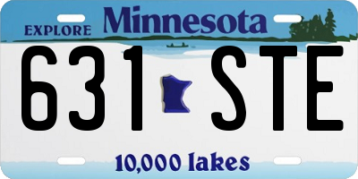 MN license plate 631STE