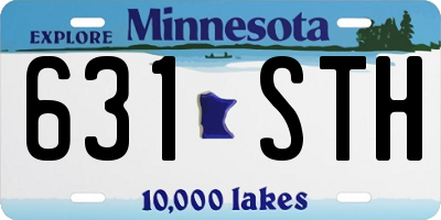 MN license plate 631STH