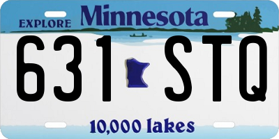 MN license plate 631STQ