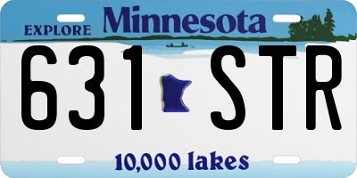 MN license plate 631STR