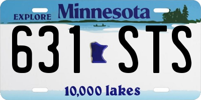 MN license plate 631STS