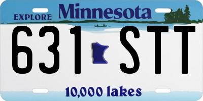 MN license plate 631STT