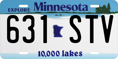 MN license plate 631STV