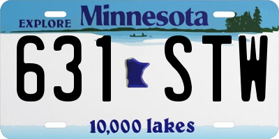 MN license plate 631STW