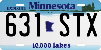 MN license plate 631STX