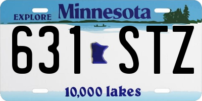 MN license plate 631STZ