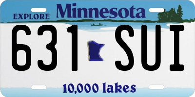 MN license plate 631SUI